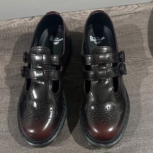 Dr. Martens Burgundy and Black Leather Oxfords